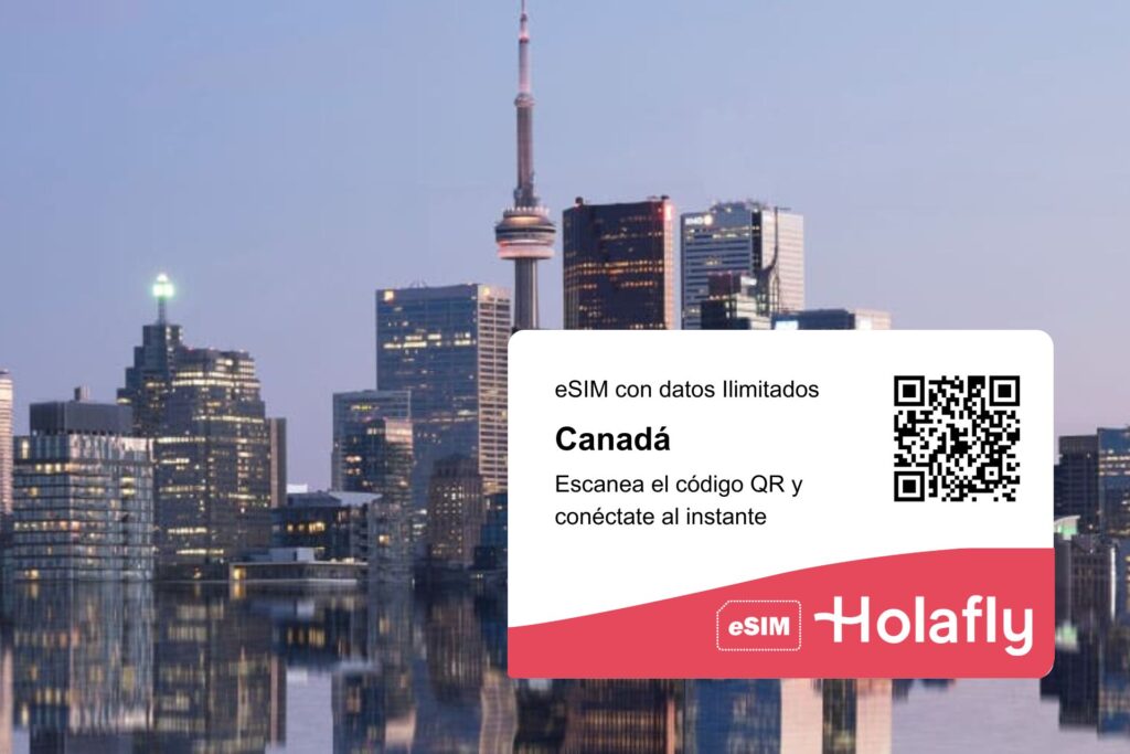 eSIM de Holafly para Canadá con datos ilimitados