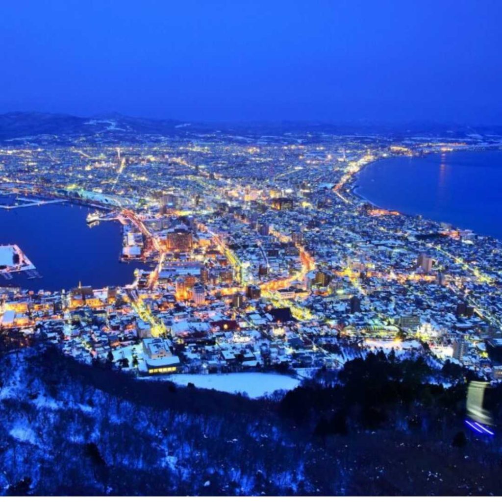 北海道冬季必去景点：函馆山夜景