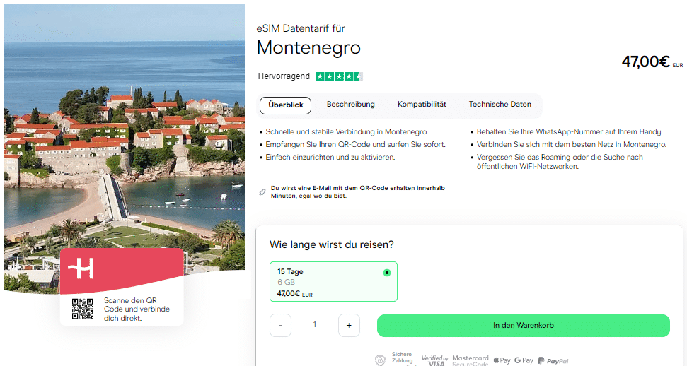 internet montenegro handy prpeaid vergleich kaufen holafly