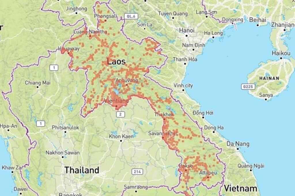 Abdeckungskarte Laos Holafly