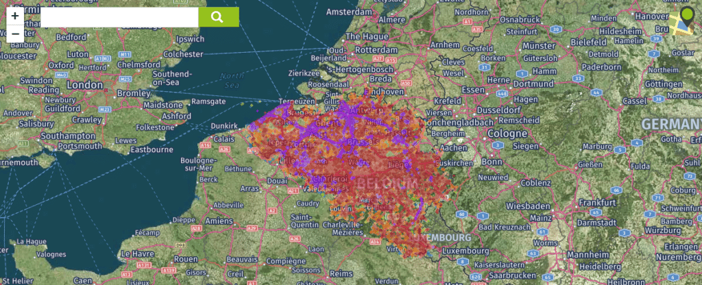 coverage karte belgien