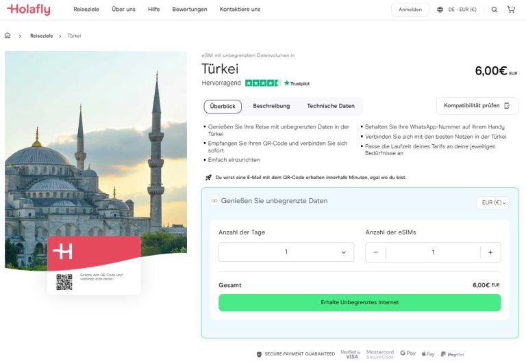 Beste SIM Karte für die Türkei Welche wählen? Holafly