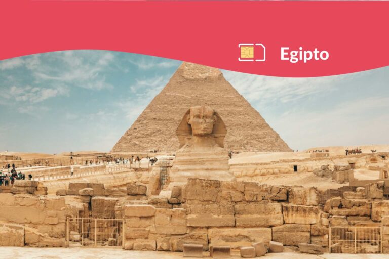 chip para Egipto, El Cairo, pirámide, esfinge, turistas, sim card, cleular, móvil, datos
