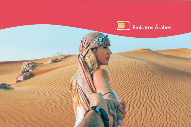 chip para Emiratos Árabes, desierto, turista, celular, datos ,internet