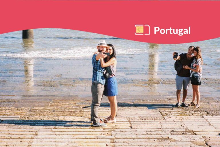 chip para Portugal, turistas, selfie, Lisboa, celular, datos , internet