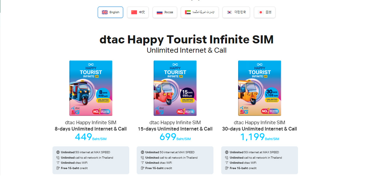 Chip para Tailandia de dtac