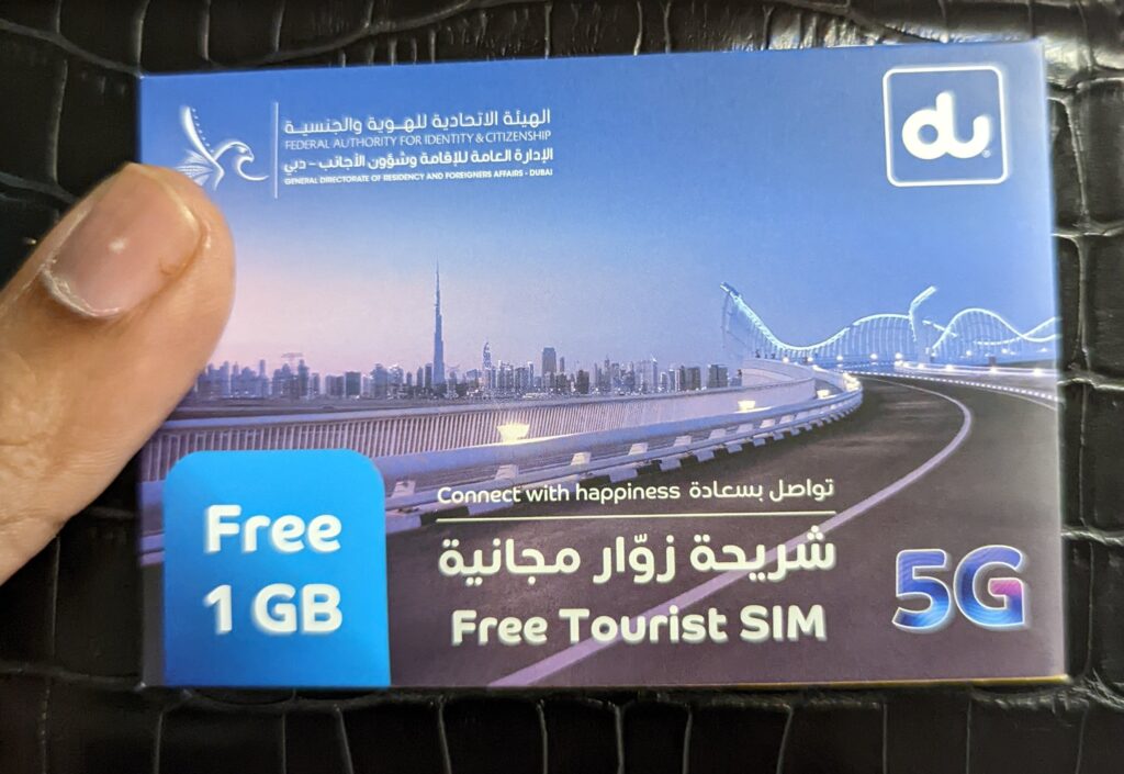 Du Mobile Tarjeta SIM en Emiratos Árabes Unidos