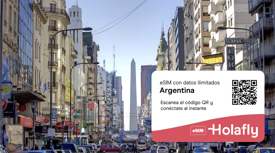 eSIM de Holafly con datos ilimitados para Argentina