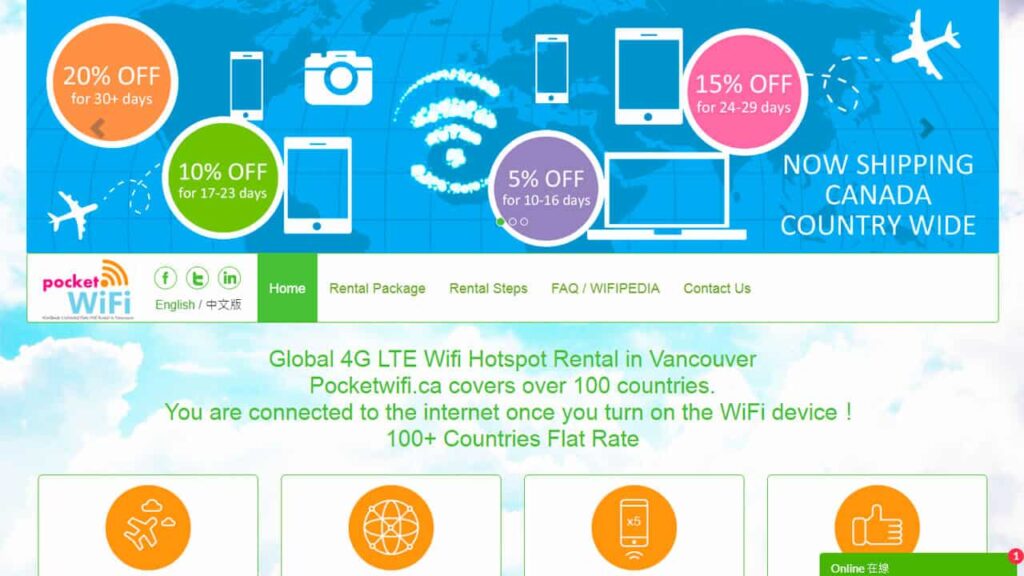 Evitar el roaming en Canadá con un Pocket Wifi 