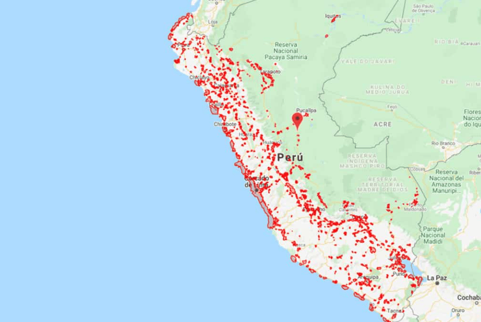 Mapa de cobertura de Claro en Perú