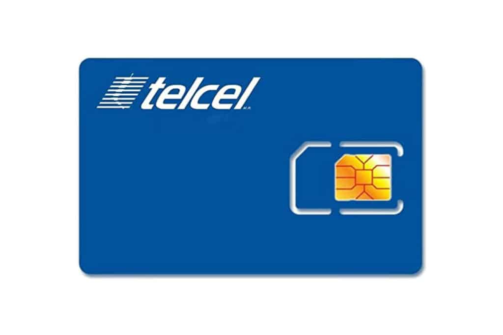Ejemplo Tarjeta SIM prepago Telcel México