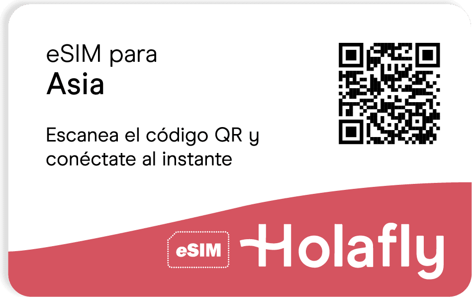 Tarjeta SIM virtual para Asia de Holafly.