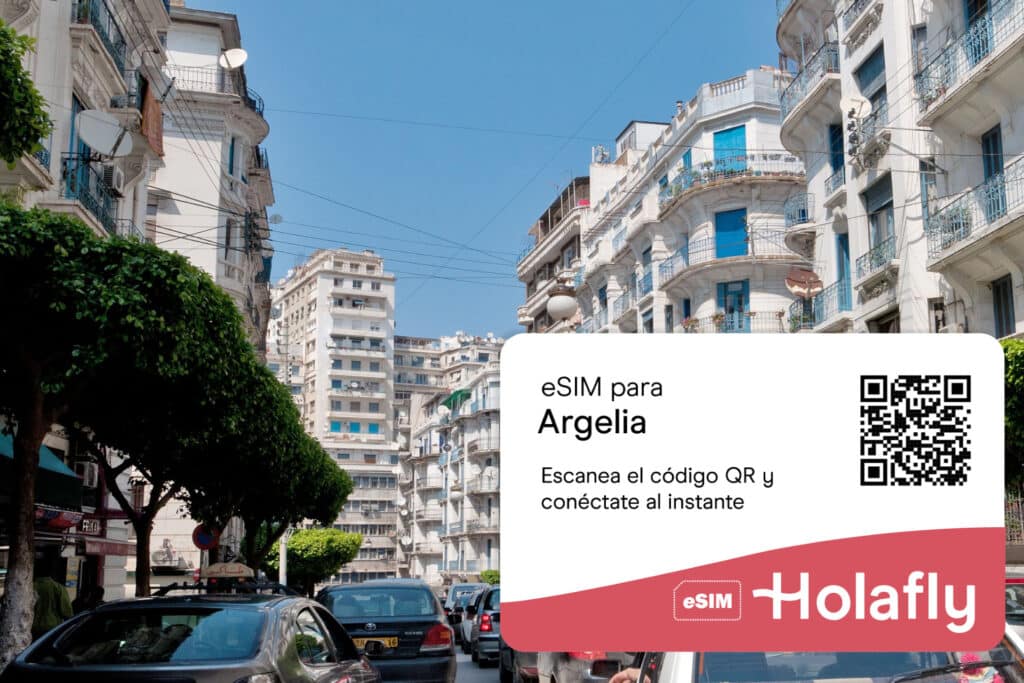 Escanea el QR y compra tu eSIM de Holafly para Argelia