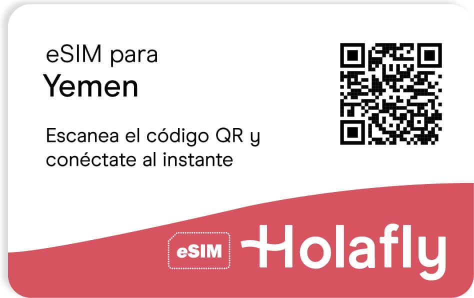 eSIM o Tarjeta SIM de datos de Holafly para tener internet en Yemen