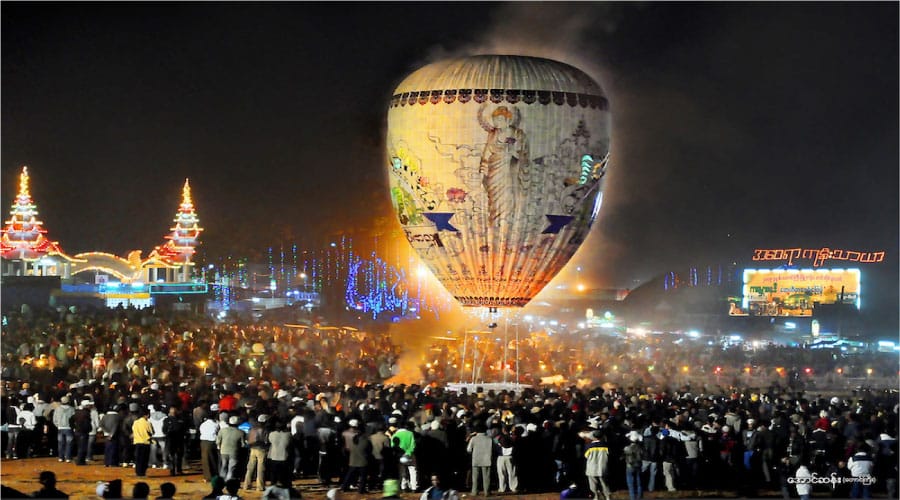 Festival de globos aerostáticos en noviembre Taunggyi