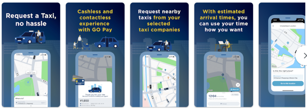 Japan Taxi App para transportarse en Japón