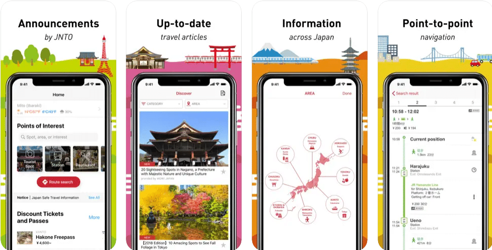 Japan Official Travel Apps para viajar a Japón