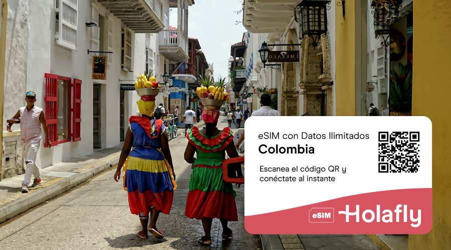 Tarjeta SIM virtual internacional para Colombia con Datos Ilimitados