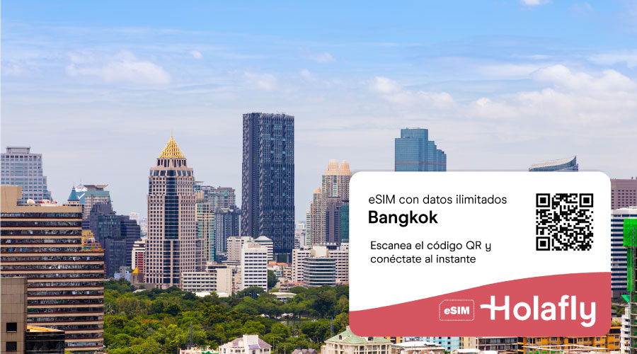 eSIM de Holafly con datos ilimitados para Bangkok