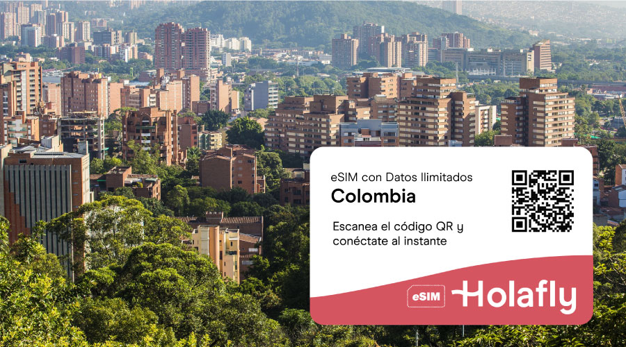 Viaja con la eSIM de Holafly y obtén Datos Ilimitados para Colombia