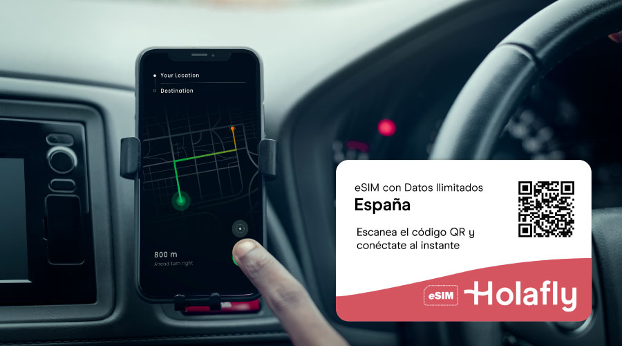 Conecta tu GPS para viajar por Madrid, con la eSIM con Datos Ilimitados de Holafly