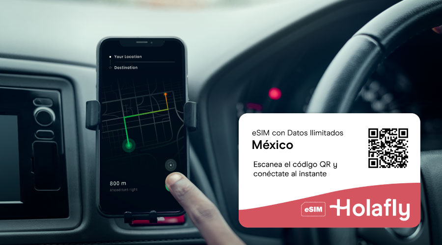 Conecta tu GPS para viajar por Cancún, con la eSIM con Datos Ilimitados de Holafly