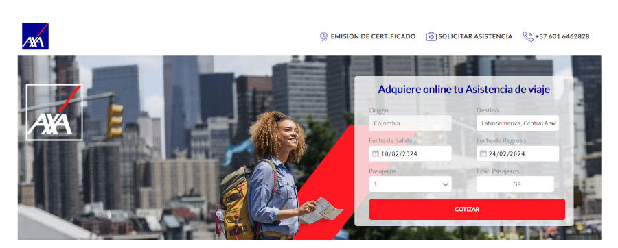 consigue seguros de viaje internacional con axa assistance colombia