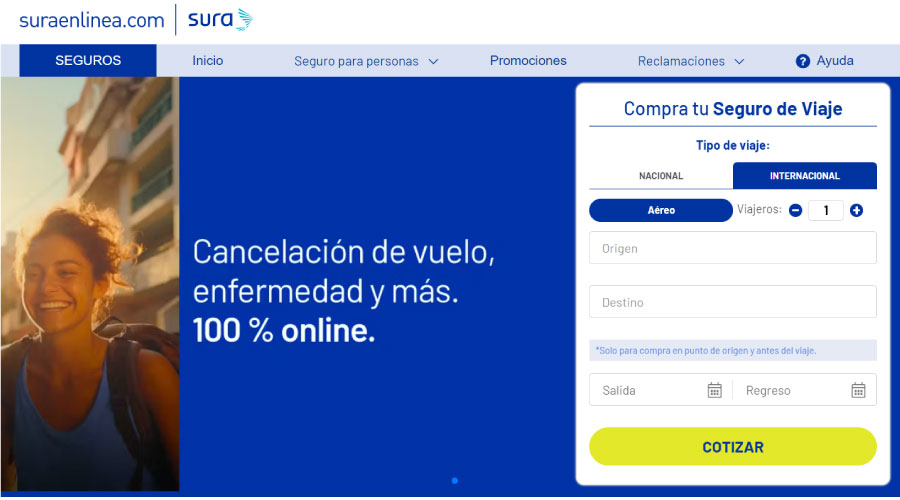 Viaja desde Colombia con el seguro internacional de Sura