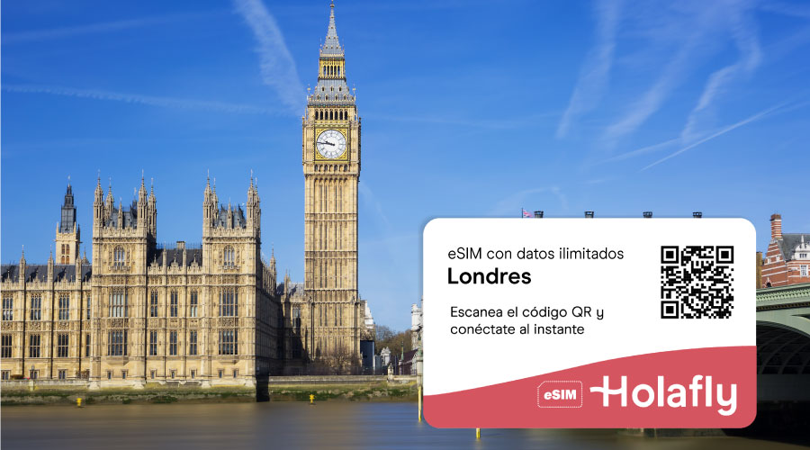 eSIM de holafly con datos ilimitados para Londres