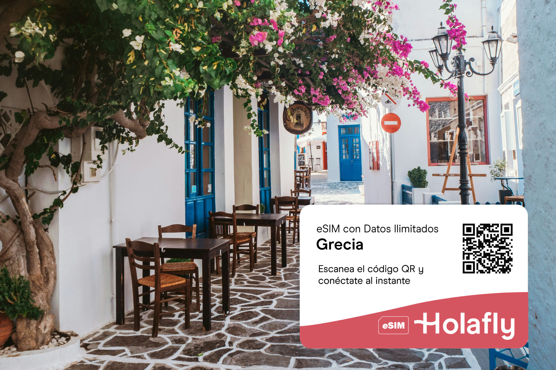 Compra tu eSIM para Grecia de Holafly, y disfruta datos y llamadas por VoIP.