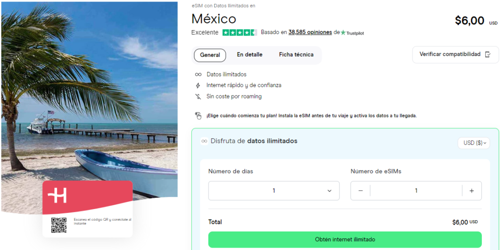 eSIM para México