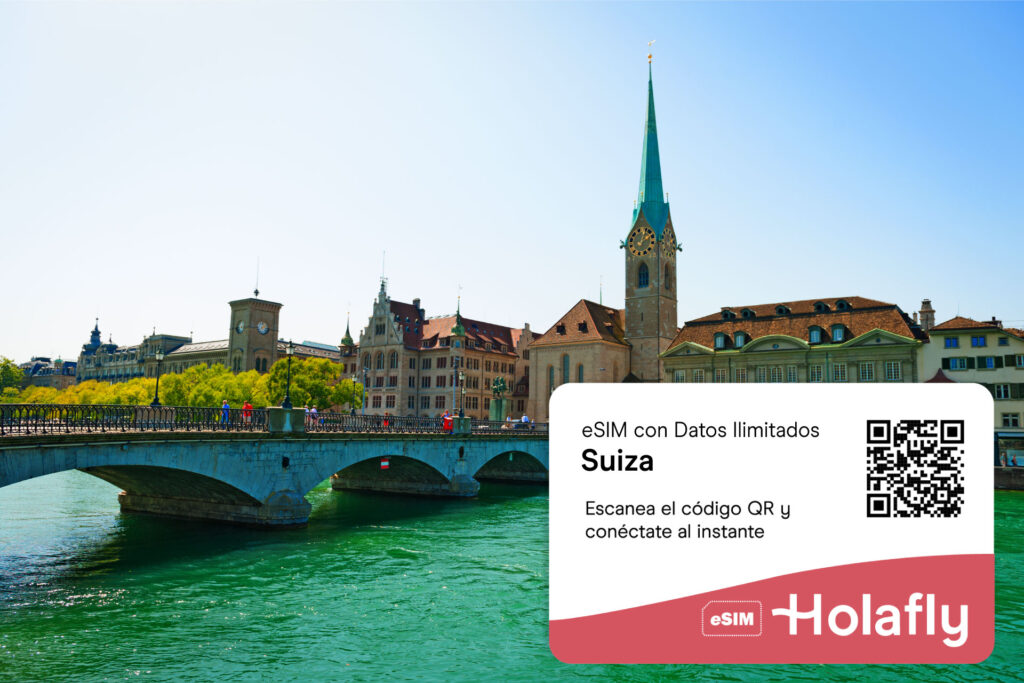 La eSIM de Holafly con datos ilimitados es una alternativa al roaming en Suiza