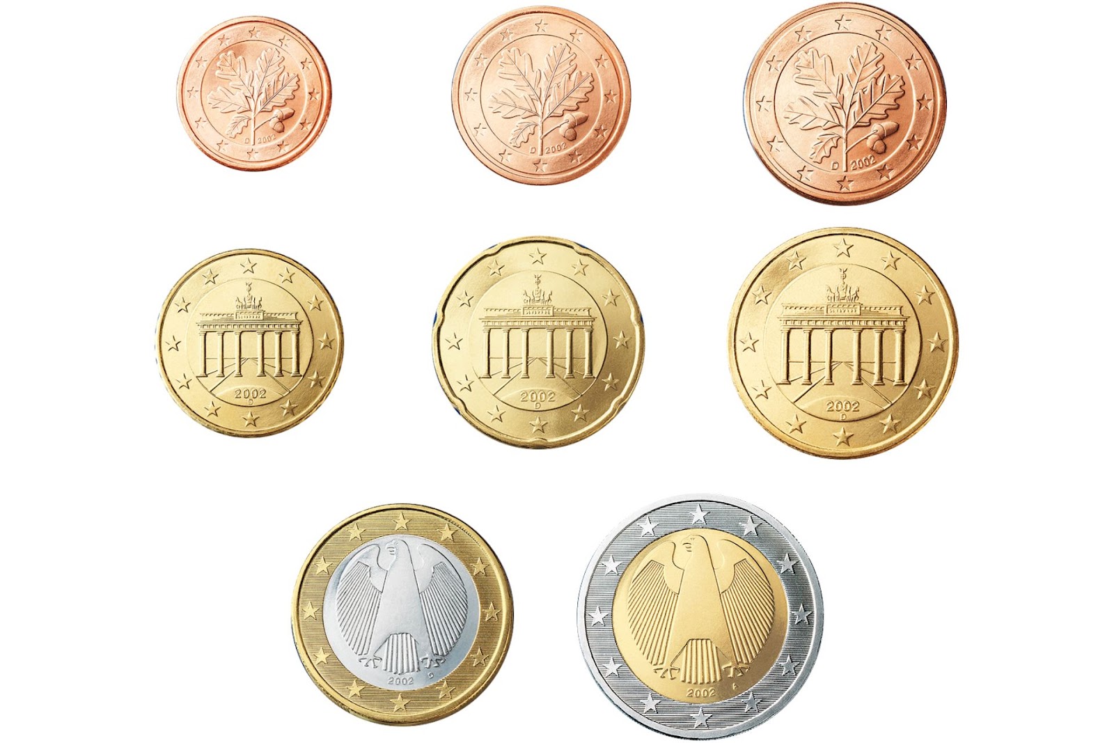 Monedas representativas del euro en Alemania