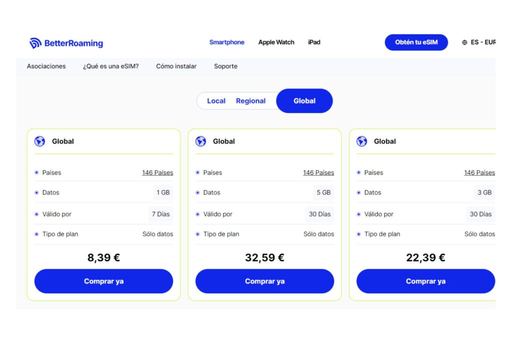 eSIM con datos para Norteamérica