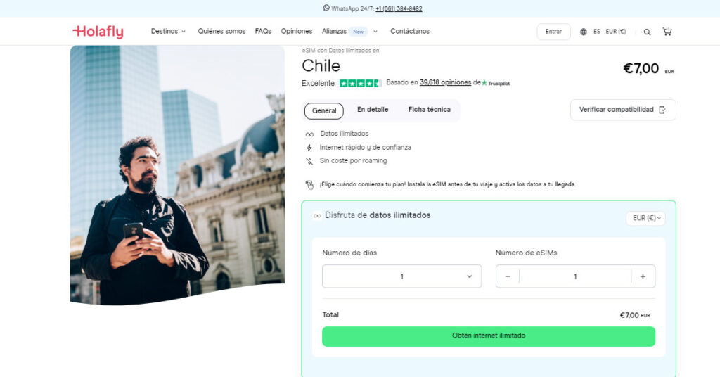 Comprar chip para viajar a Chile - Tienda virtual de Holafly