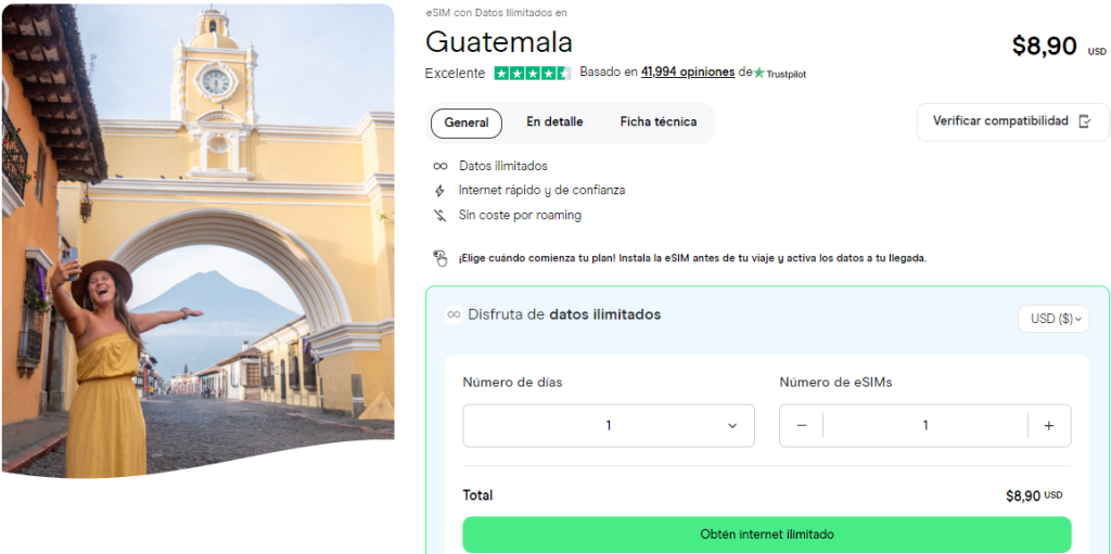 esim para Guatemala