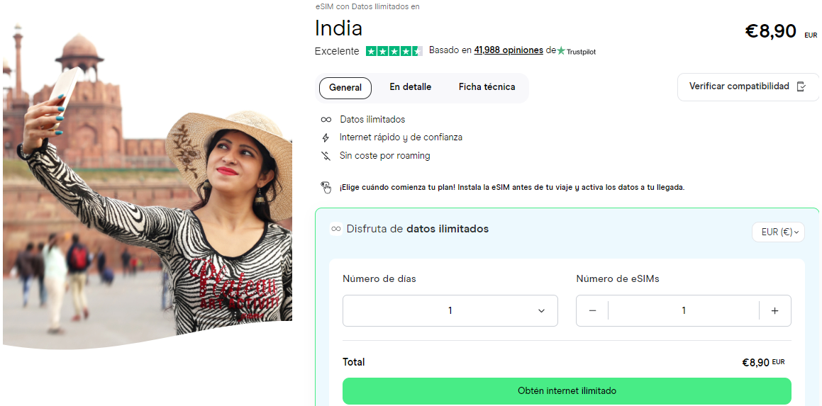 esim para la india