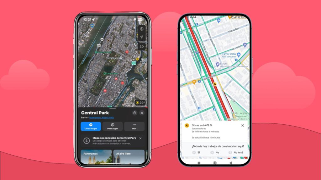 Datos del tráfico en tiempo real: : Apple Maps vs Google Maps