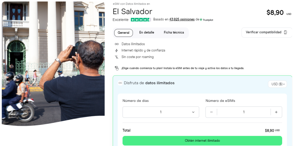 eSIM para El Salvador