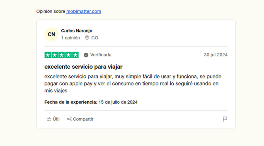 Reseña MobiMatter de Carlos