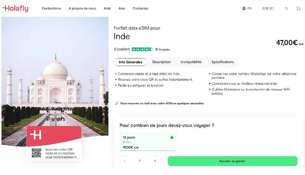 carte sim inde prépayée internet holafly