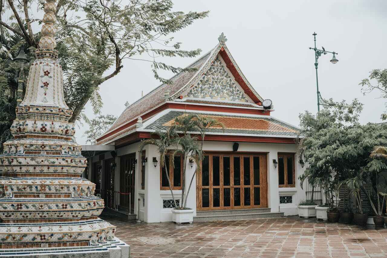 L'extérieur du temple de Wat Pho à Bangkok, en Thaïlande