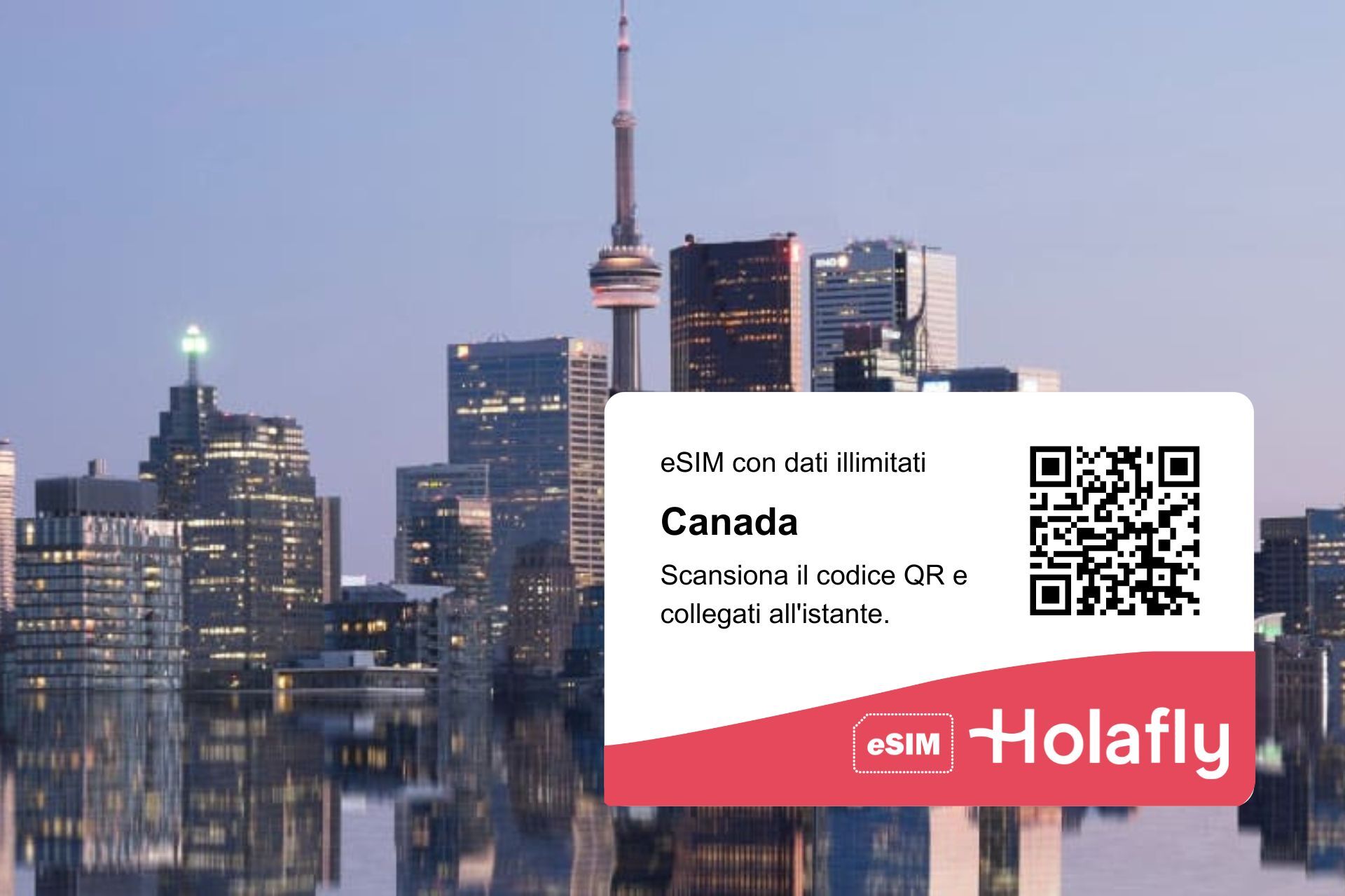 Scheda eSIM Holafly per il Canada con dati illimitati