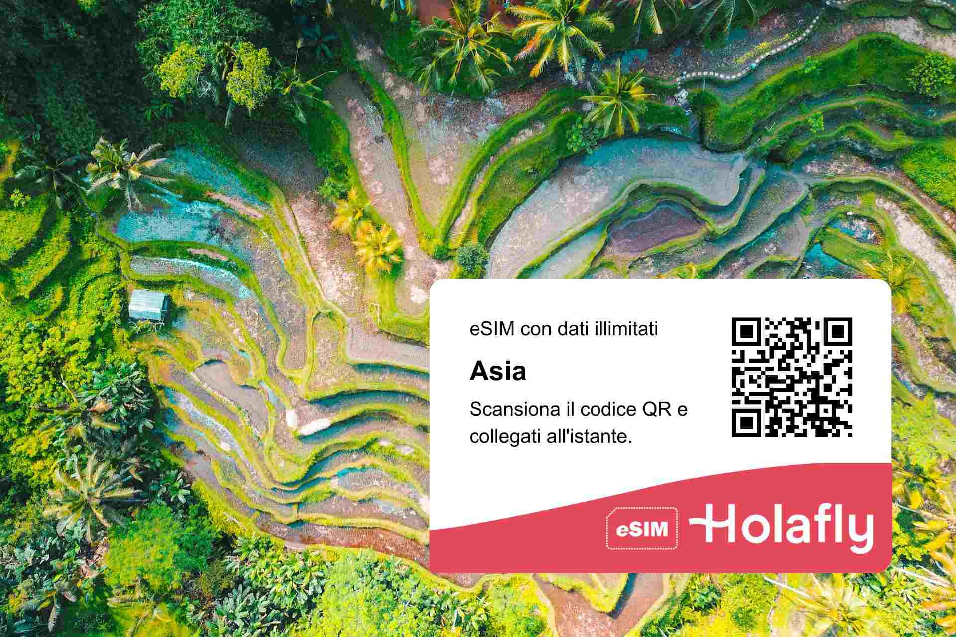 scheda eSIM per Asia di Holafly