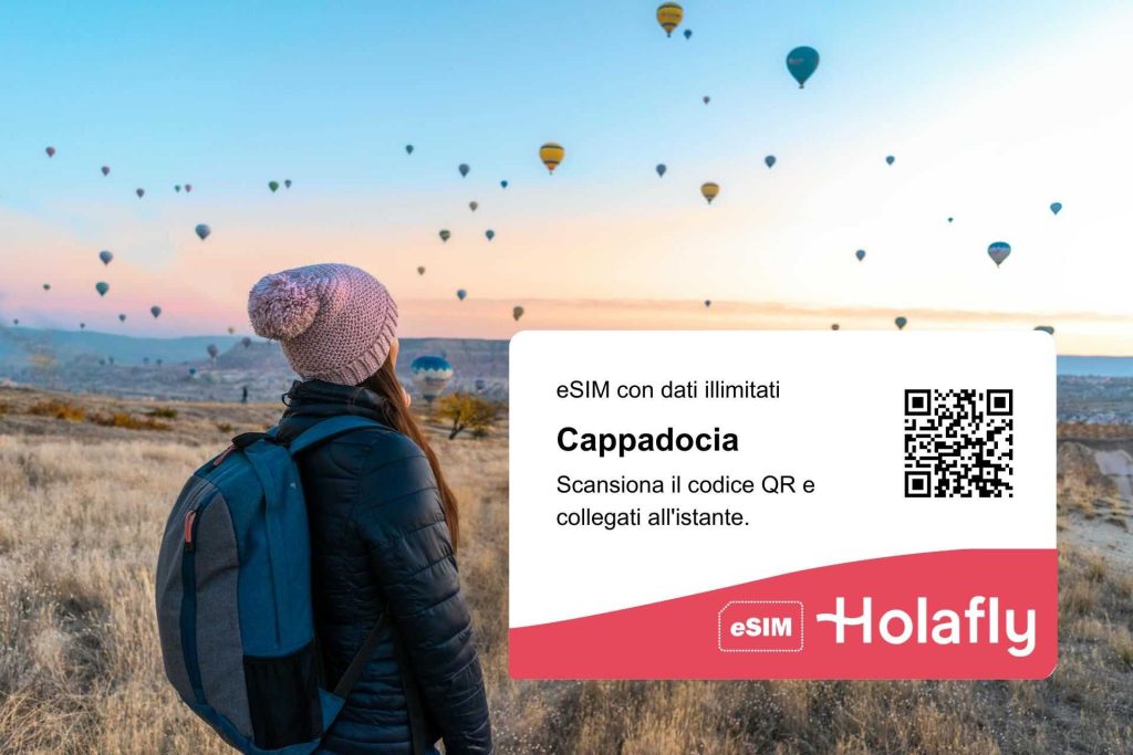 Carta eSIM con codice QR per la eSIM Holafly per la Turchia