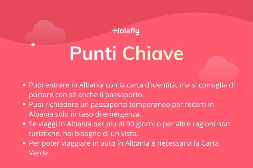 Punti chiave su come entrare in Albania