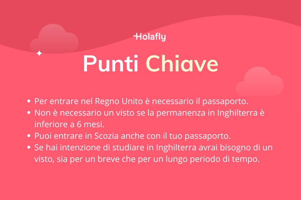 Punti chiave su come entrare in Inghilterra