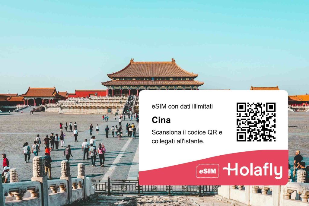 Scheda eSIM per la Cina offerta da Holafly con dati illimitati 