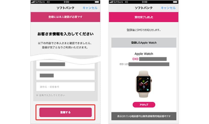 Softbank Apple Watch eSIM 申し込み Holafly