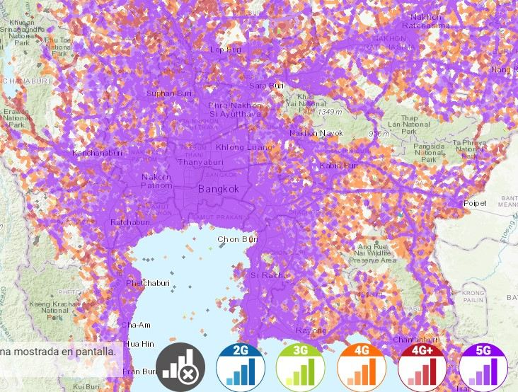 タイ バンコク インターネット 接続 TrueMove H 回線速度マップ
